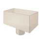 Lindab Steel Medium Rectangular Water Hopper - 87mm Antique White
