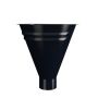 Lindab Steel Half Round Water Hopper - 75mm Black