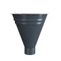 Lindab Steel Half Round Water Hopper - 75mm Graphite