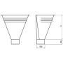 Lindab Steel Half Round Water Hopper - 87mm Graphite