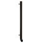 Lindab Steel Vandal Reinforced Pipe with Shoe - 102mm x 2mtr Black