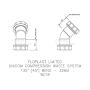 FloPlast Multi Fit Compression Waste Bend - 135 Degree x 32mm