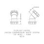 FloPlast Multi Fit Compression Waste Bend - 135 Degree x 40mm