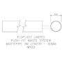 FloPlast Push Fit Waste Pipe - 50mm x 3mtr Grey