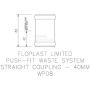 FloPlast Push Fit Waste Coupling - 40mm Black