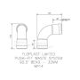 FloPlast Push Fit Waste Bend Swept - 92.5 Degree x 32mm Grey