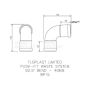 FloPlast Push Fit Waste Bend Swept - 92.5 Degree x 40mm Grey