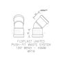 FloPlast Push Fit Waste Bend - 135 Degree x 40mm Grey