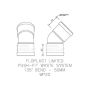 FloPlast Push Fit Waste Bend - 135 Degree x 50mm Grey