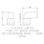 FloPlast Push Fit Waste Bend Swivel - 90 Degree x 32mm Black