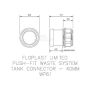 FloPlast Push Fit Waste Tank Connector - 40mm Grey