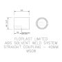 FloPlast Solvent Weld Waste Coupling - 40mm White - Pack of 2