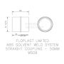 FloPlast Solvent Weld Waste Coupling - 50mm Grey