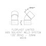 FloPlast Solvent Weld Waste Bend - 135 Degree x 32mm Black