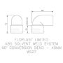 FloPlast Solvent Weld Waste Bend Swivel Male and Female - 90 Degree x 40mm Grey