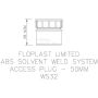 FloPlast Solvent Weld Waste Access Plug - 50mm White