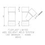 FloPlast Solvent Weld Waste Branch - 135 Degree x 40mm White - Pack of 2