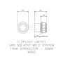 FloPlast Solvent Weld Waste Tank Connector - 32mm White
