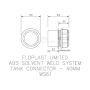 FloPlast Solvent Weld Waste Tank Connector - 40mm White - Pack of 2