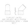 FloPlast Solvent Weld Waste Bend Swivel - 135 Degree x 40mm White