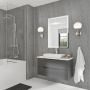 Laminate Wall Panel Tongue & Groove - 585mm x 2420mm x 11mm Silver Granite