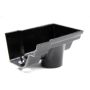 Cast Iron Notts Ogee Gutter Right Hand Stopend Outlet - 115mm for 65mm Downpipe Black
