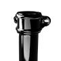 Cast Iron Round Eared Downpipe - Socket On One End - 65mm x 914mm Black