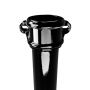 Cast Iron Round Eared Downpipe - Socket On One End - 65mm x 914mm Black