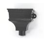 Cast Iron Round Downpipe Hopper Head Traditional Shallow Eared Outlet - 65mm Black