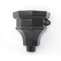 Cast Iron Round Downpipe Hopper Head Fluted Eared Outlet - 75mm Black