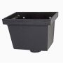 Cast Iron Rectangular Standard Hopper Head Plain Outlet - 255mm for 75mm Downpipe Black