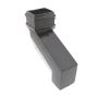 Cast Iron Rectangular Downpipe - 150mm Front Projection 100mm x 75mm Black