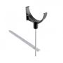 Cast Aluminium Half Round Gutter Rise and Fall Bracket - 125mm Black (9005 Leatherette)