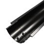 Aluminium Beaded Half Round Gutter - 114mm x 3mtr PPC Finish Black (9005 Matt)