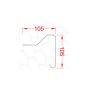 GRP Roofing Raised Edge Trim - 105mm (W) x 105mm (H)