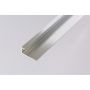 Internal Wall Panel Edge Trim - 2600mm Aluminium - For 8mm Bathroom/ Kitchen/ Ceiling Panels
