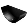 Cast Aluminium Half Round Gutter External Stopend - 125mm Black (9005 Leatherette)