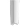 White Flat Fascia Double Ended Corner Trim - 600mm