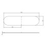 White Bullnose Fascia End Cap Pair - 100mm x 25mm