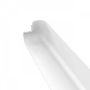White Bullnose Fascia Double Ended External Corner - 600mm x 40mm
