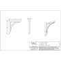 Gallows Bracket Exterior - 70mm x 630mm x 580mm White