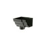 Cast Iron H16 Ogee Gutter Stopend Outlet Spigoted - 150mm for 65mm Downpipe Black