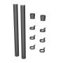 Galeco Round PVC Socket Downpipe Kit Graphite Grey - 100mm Diameter