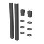 Galeco Square PVC Socket Downpipe Kit Galeco Grey - 80mm Diameter
