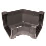 FloPlast Square Gutter Angle - 135 Degree x 114mm Anthracite Grey