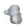 FloPlast Round Downpipe Shoe with Fixing Lugs - 68mm White