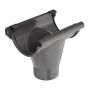 Galeco Industrial Gutter Running Outlet - 150mm Graphite