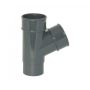 FloPlast Round Downpipe Branch - 112 Degree x 68mm Anthracite Grey
