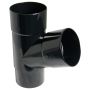FloPlast Deepflow/ Hi-Cap Downpipe Branch - 67.5 Degree x 80mm Black