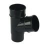FloPlast Mini Gutter Branch - 67.5 Degree x 50mm Black - Pack of 2